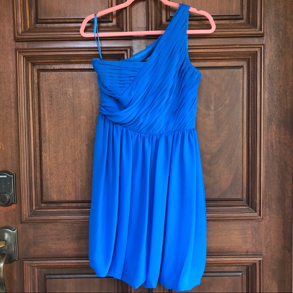 Gianni Bini One Shoulder Blue Cocktail Dress sz 6